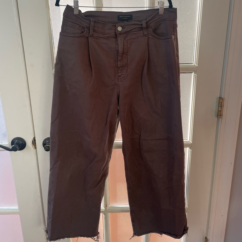 Banana Republic Wide Leg Cropped Jeans